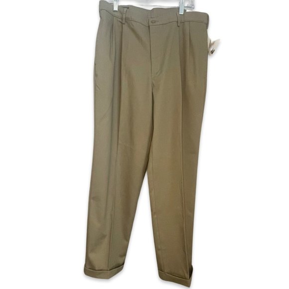 Lands' End Other - Khaki Lands' End Men Pleated Front Pants Size 34 NWT